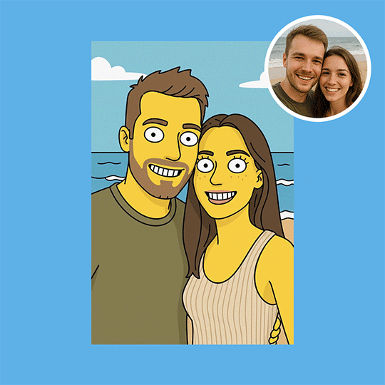 Simpsonovi z vlastnej fotky