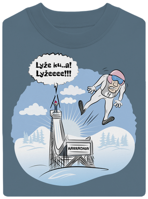 Lyže unisex mikina bez kapucne Nordic Blue