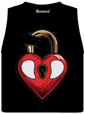 Zámok lásky dámske tielko voľné Black