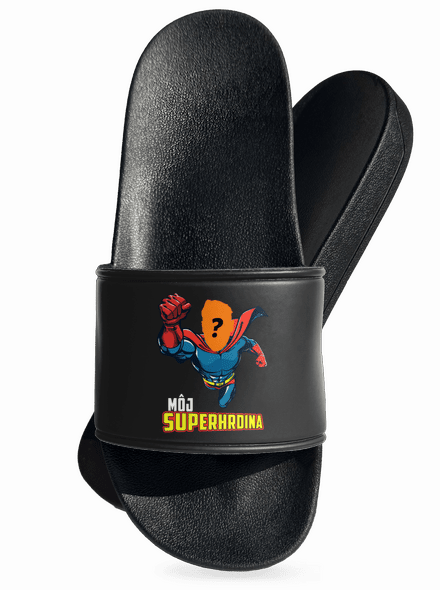 Môj superhrdina šľapky Black