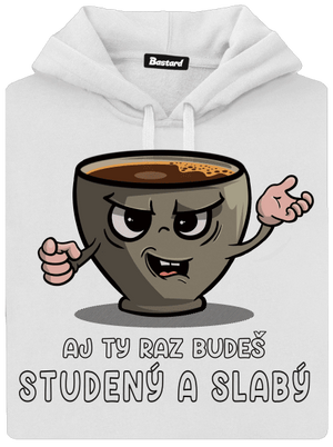 Studená káva dámska mikina klokanka White