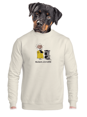 Milujem literatúru unisex mikina bez kapucne Off White