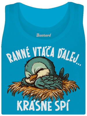 Ranné vtáča spí dámske tielko klasické Blue Atol