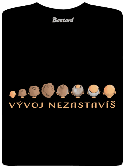 Vývoj nezastavíš pánske tričko Black
