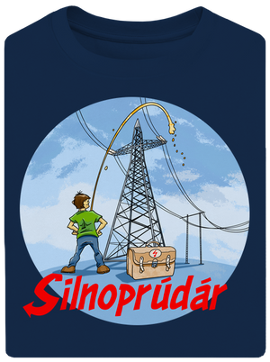 Silnoprúdár unisex tričko oversized Midnight Blue