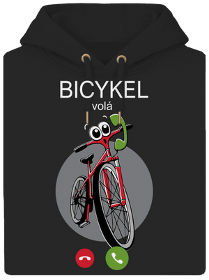 Bicykel volá unisex mikina premium Dark Black