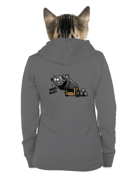 Chceš delo? dámska mikina na zips Steel Gray