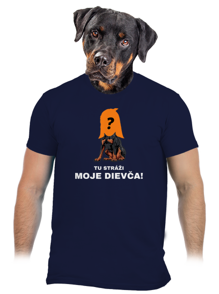 Tu strážim ja pánske tričko Navy