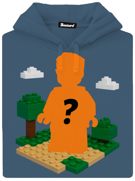 Lego z vlastnej fotky dámska mikina klokanka Denim
