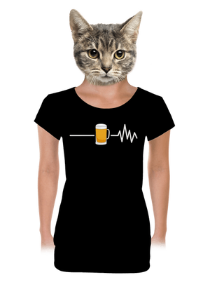 Beer help dámske tričko s lemom Black