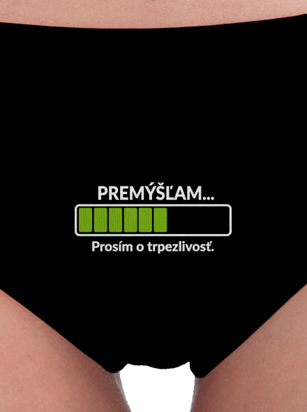 Premýšľam dámske nohavičky Black