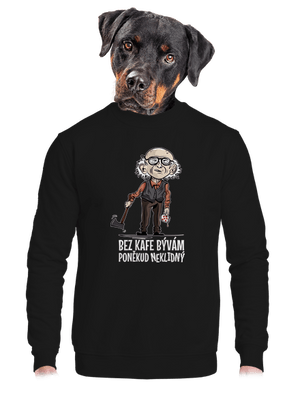 Neklidný bez kafe unisex mikina bez kapucne Black