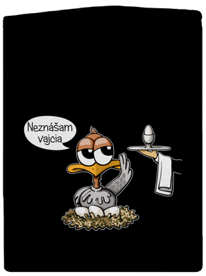 Neznášam vajcia pánska mikina na zips Black