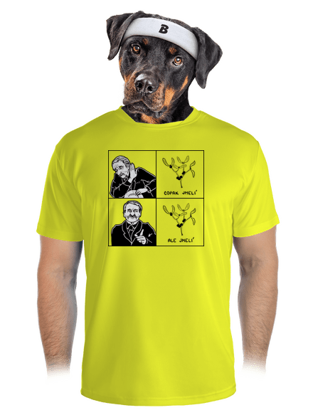 Cimrman: Copak jmelí pánske športové tričko Neon Yellow