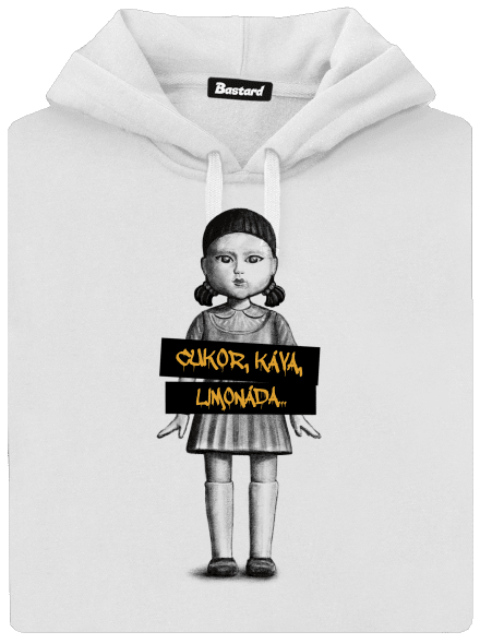 Cukor, káva, limonáda dámska mikina klokanka White