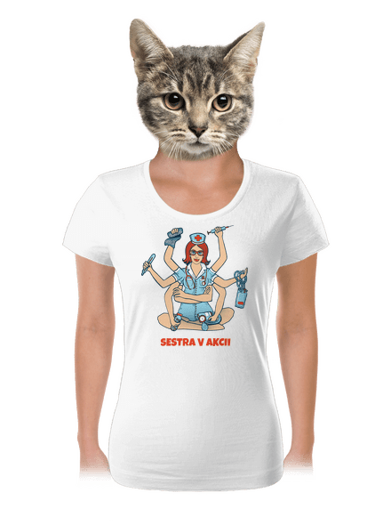 Sestra v akcii dámske tričko White