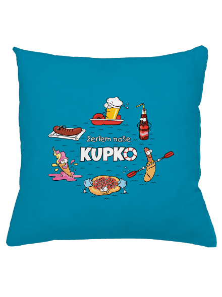 Slovenské kupko vankúš Blue Turquoise