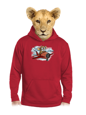 Tryskomyš detská mikina klokanka Fire Red