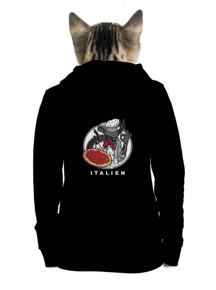 Italien dámska mikina na zips Black
