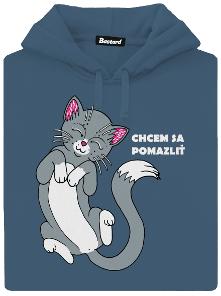 Chcem sa pomazliť dámska mikina klokanka Denim