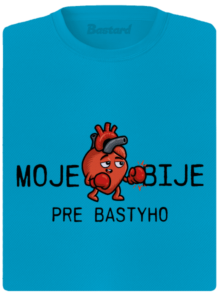Moje srdce bije dámske športové tričko Blue Atol