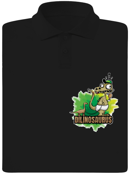 Dilinosaurus pánska polokošeľa Black