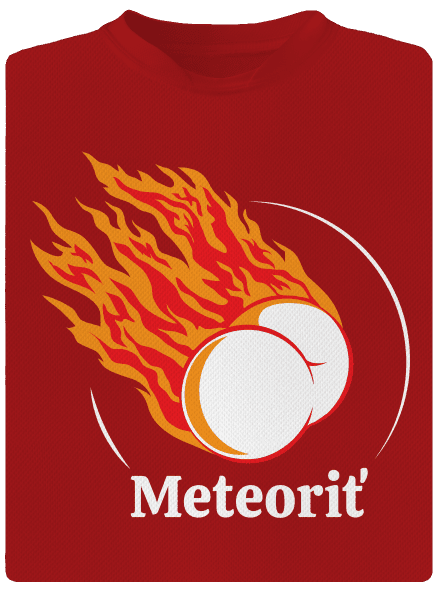 Meteoriť pánske športové tričko Red Mal