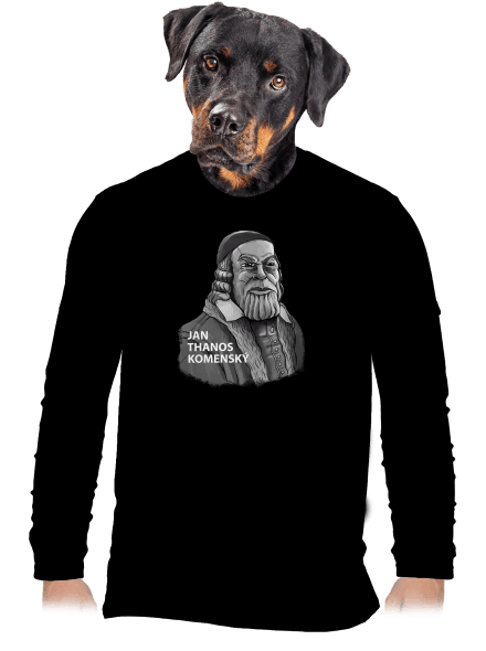 Jan Thanos Komenský pánske dlhý rukáv Black