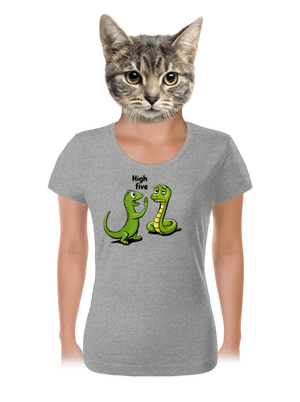 High Five dámske tričko Dark Gray Melange