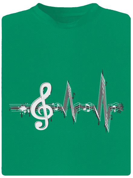 Žijem muzikou detské športové tričko Kelly Green Mal