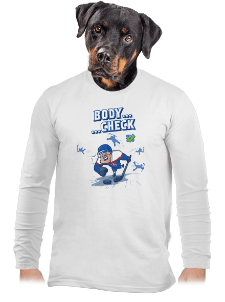 Body check pánske dlhý rukáv White