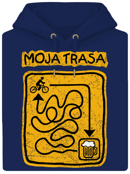 Moja trasa unisex mikina premium Navy