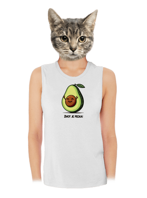 Život je pecka dámske tielko voľné White