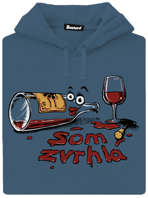 Zvrhlá dámska mikina klokanka Denim