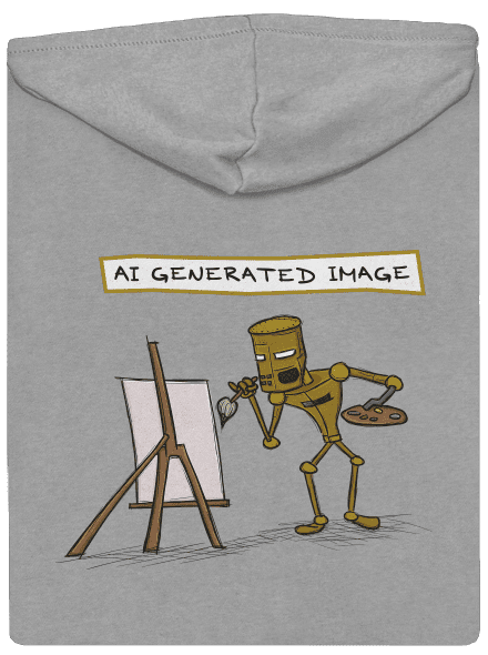 AI generated image pánska mikina na zips Light Melange