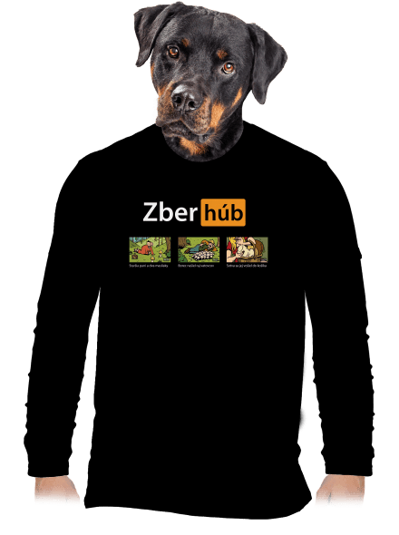 Zber húb pánske dlhý rukáv Black