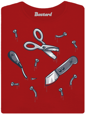 Halloween náradie dámske tričko s lemom Red Mal