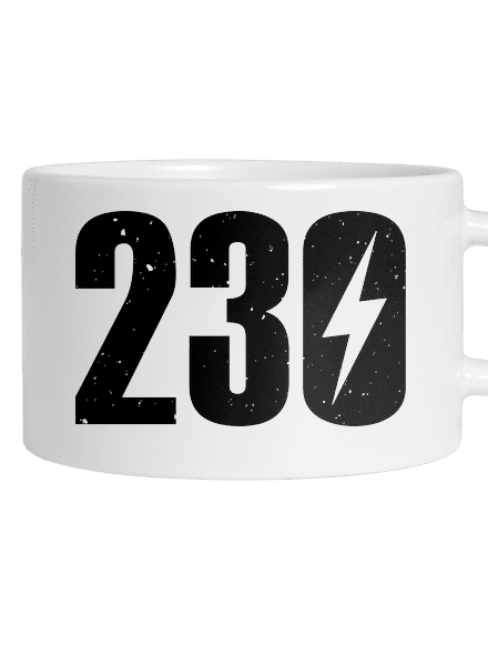 230 V hrnček makronka White