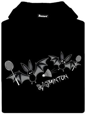 Batminton dámska mikina klokanka Black