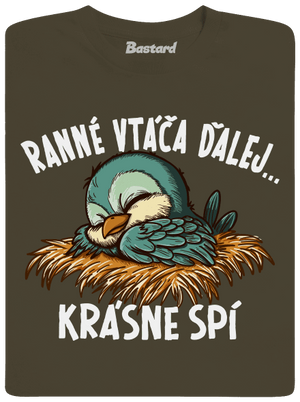 Ranné vtáča spí pánske tričko Urban Khaki