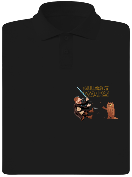 Allergy Wars pánska polokošeľa Black