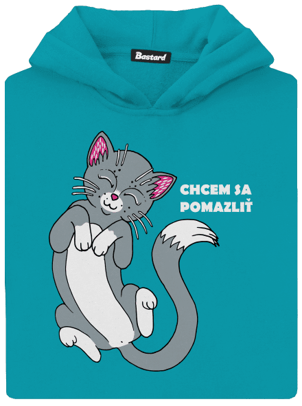 Chcem sa pomazliť detská mikina klokanka Hawaiian Blue