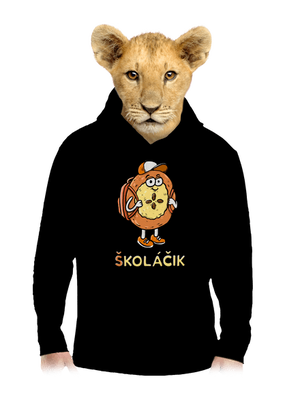 Školáčik detská mikina klokanka Black