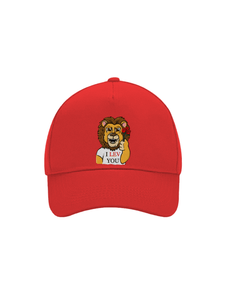 I lev you šiltovka baseballka Classic Red