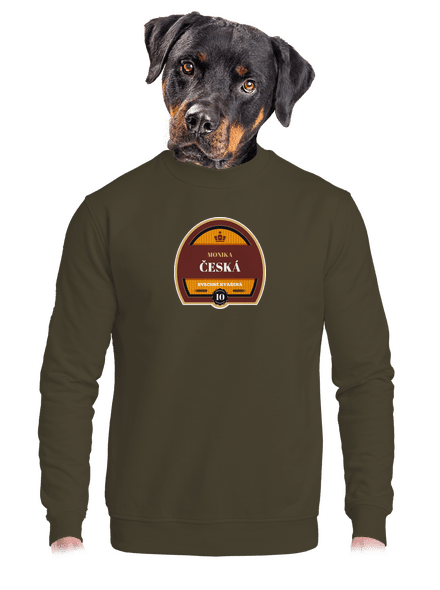 Pivná etiketa unisex mikina bez kapucne Urban Khaki