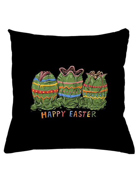 Happy Easter vankúš Black