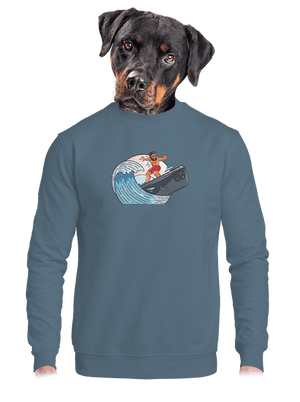 Som surfer unisex mikina bez kapucne Nordic Blue