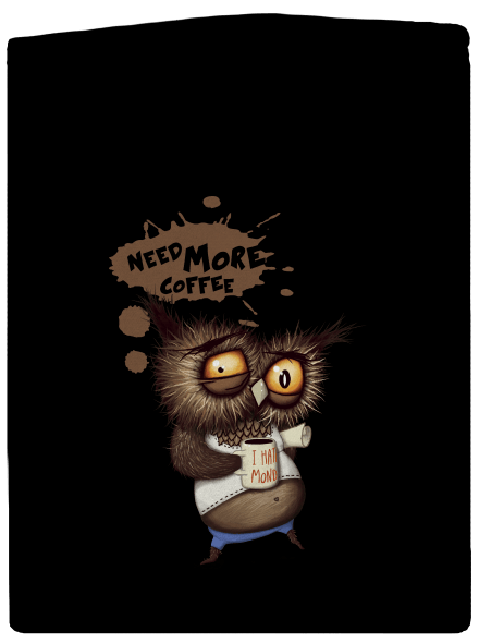 Need more coffee dámska mikina na zips Black