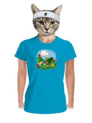 Ako sa stavia nový level? dámske športové tričko Blue Atol