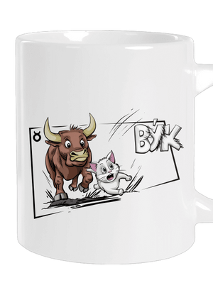 Mačací horoskop: Býk veľký hrnček White